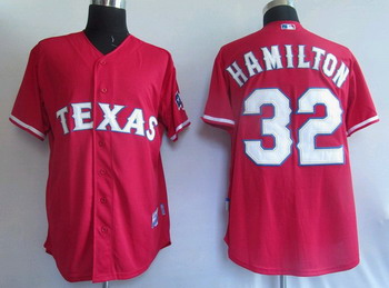 Cheap Texas Rangers 32 Josh Hamilton Red Jerseys For Sale