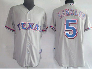 Texas Rangers 5 Kinsler Grey Jerseys
