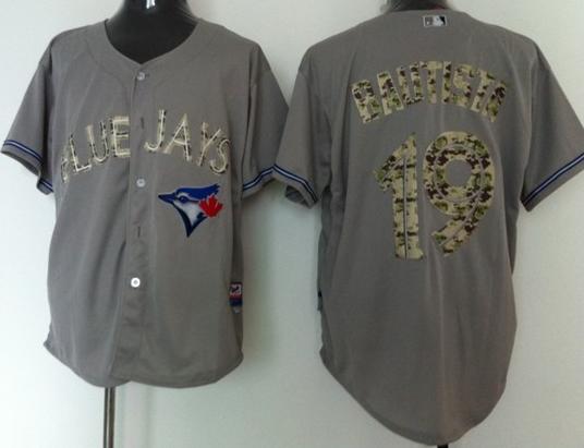 Cheap Toronto Blue Jays 19 Jose Bautista Grey Cool Base MLB Jersey Camo Number For Sale