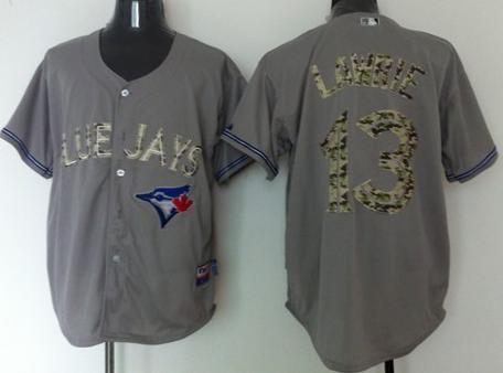 Cheap Toronto Blue Jays 13 Brett Lawrie Grey Cool Base MLB Jersey Camo Number For Sale