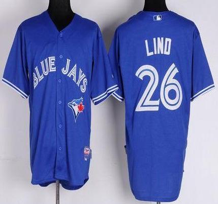 Cheap Toronto Blue Jays 26# Adam Lind Blue Cool Base MLB Jerseys For Sale