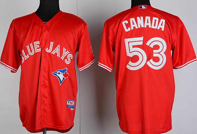 Cheap Toronto Blue Jays 53 Melky Cabrera Canada Day Red MLB Jerseys For Sale