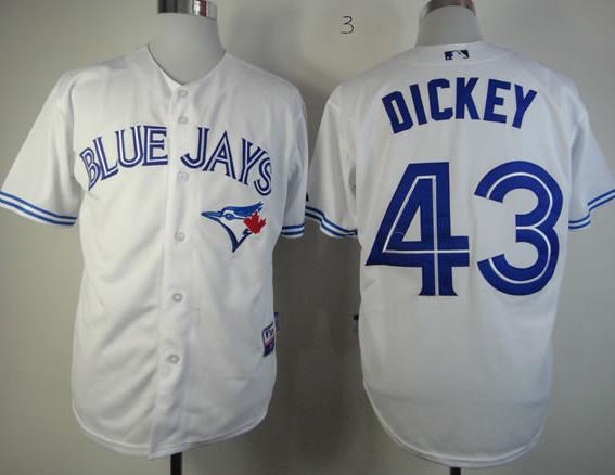 Toronto Blue Jays 43# DICKEY White Cool Base MLB Jersey