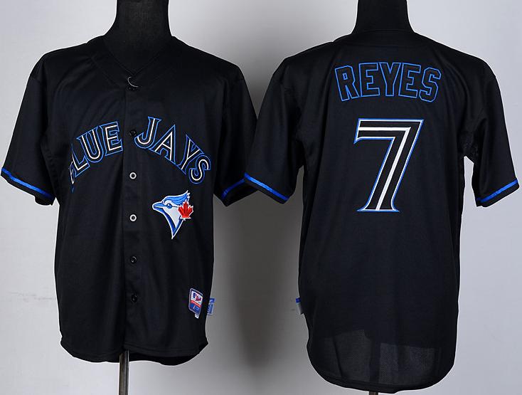 Toronto Blue Jays #7 Jose Reyes Black MLB Jerseys.