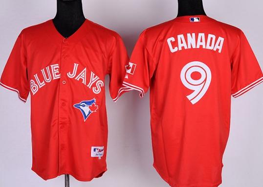 Toronto Blue Jays #9 J. P. Arencibia Canada Day Red MLB Jerseys