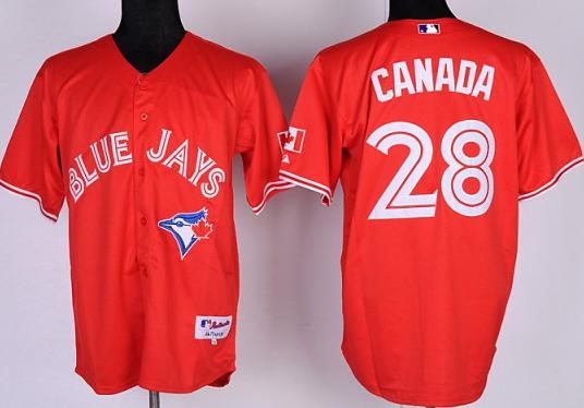 Cheap Toronto Blue Jays 28 Colby Rasmus Canada Day Red MLB Jerseys For Sale
