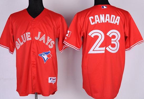 Cheap Toronto Blue Jays #23 Morrow Canada Day Red MLB Jerseys For Sale