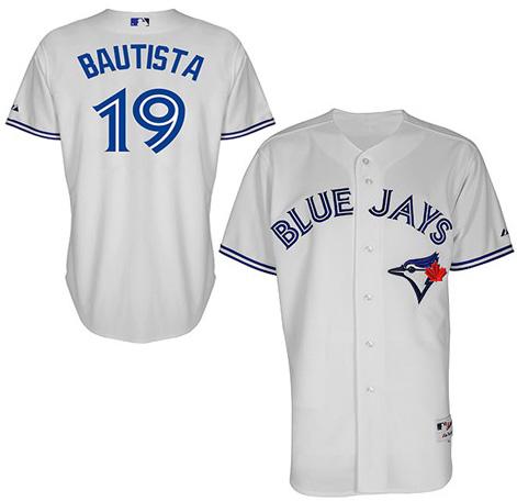 Toronto Blue Jays 19 Jose Bautista 2012 White MLB Jerseys
