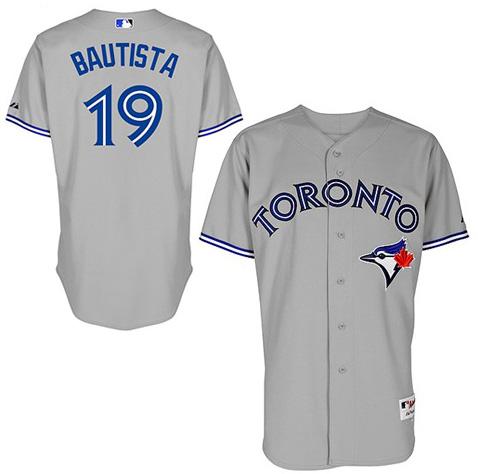 Cheap Toronto Blue Jays 19 Jose Bautista 2012 Grey MLB Jerseys For Sale
