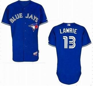 Cheap Toronto Blue Jays 13 Brett Lawrie 2012 Blue MLB Jerseys For Sale