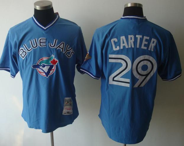 Toronto Blue Jays 29 Joe Carter Blue M&N MLB Jersey
