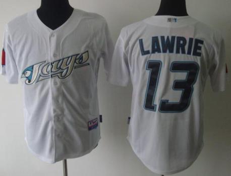Cheap Toronto Blue Jays 13 Brett Lawrie White MLB Jerseys For Sale