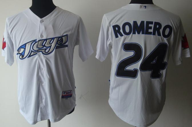 Cheap Toronto Blue Jays 24 Ricky Romero White MLB Jersey For Sale