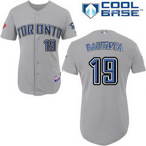 Cheap Toronto Blue Jays 19 Bautista grey Coolbase Jersey For Sale