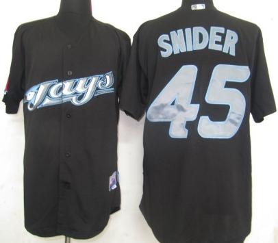 Toronto Blue Jays 45 Snider Black MLB Jersey