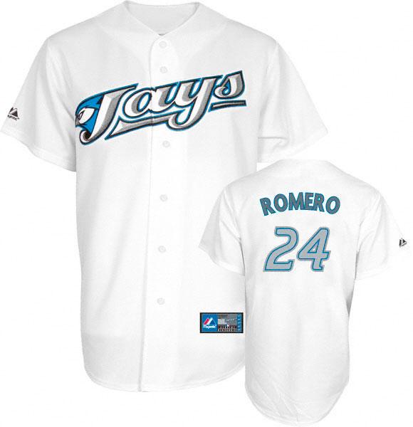 Toronto Blue Jays 24 Ricky Romero White MLB Jersey