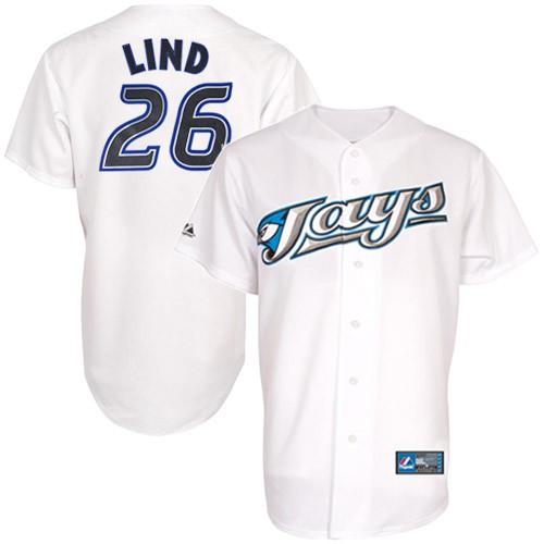 Cheap Toronto Blue Jays 26 Adam Lind White Jersey For Sale