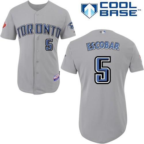 Toronto Blue Jays 5 Yunel Escobar Grey Jersey