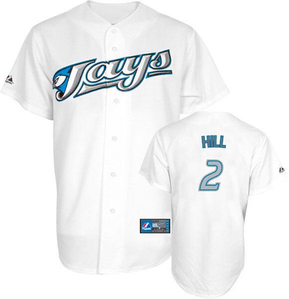 Cheap Toronto Blue Jays 2 Aaron Hill White Jersey For Sale