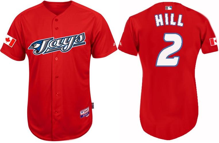 Cheap Toronto Blue Jays 2 Aaron Hill Red Jersey For Sale