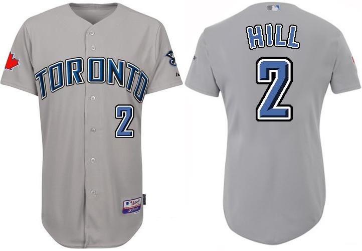 Cheap Toronto Blue Jays 2 Aaron Hill Grey Jersey For Sale