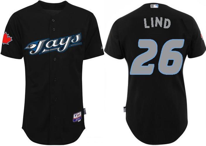 Toronto Blue Jays 26 Adam Lind Black Jersey