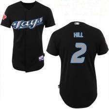 Cheap Toronto Blue Jays 2 Aaron Hill Black Jersey For Sale