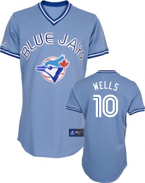 Toronto Blue Jays 10 Vernon Wells Blue Jersey