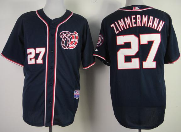 Cheap Washington Nationals 27 Jordan Zimmermann Blue Cool Base MLB Jersey For Sale
