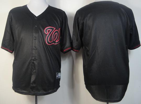 Cheap Washington Nationals Blank Black Fashion MLB Jerseys For Sale