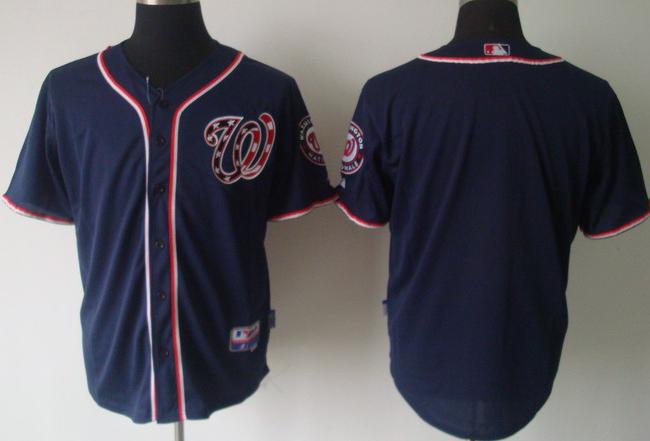 Washington Nationals Blank Blue MLB Jerseys
