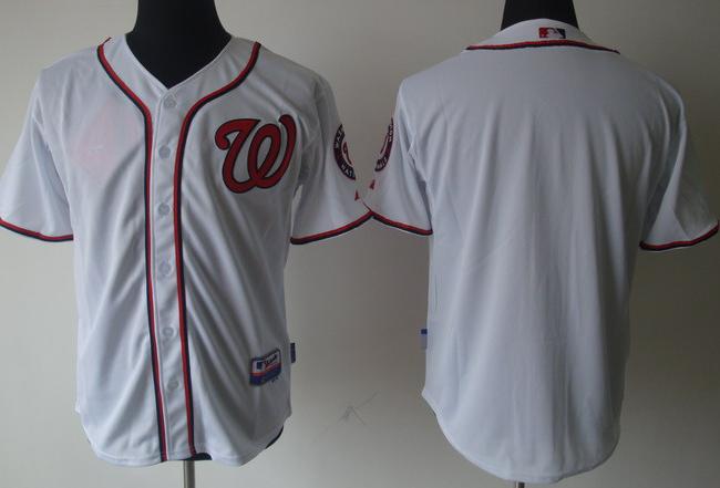 Cheap Washington Nationals Blank White MLB Jerseys For Sale
