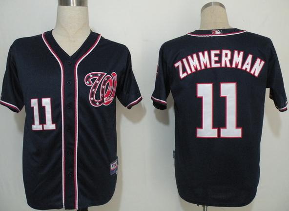 Washington Nationals 11 Zimmerman Dark Blue MLB Jersey Washington Nationals 11 Zimmerman Dark Blue MLB Jersey