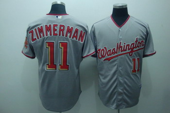 Cheap Washington Nationals 11 Ryan Zimmerman Grey Jerseys Coolbase For Sale