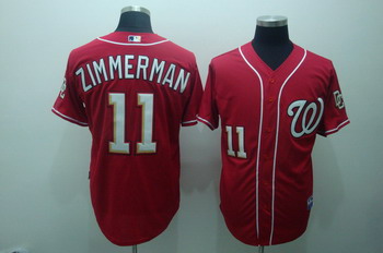 Washington Nationals 11 Ryan Zimmerman Red Jerseys Coolbase