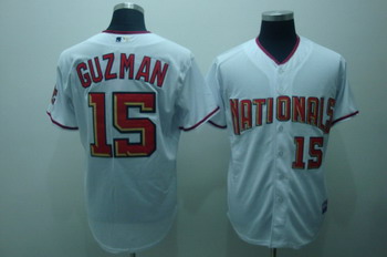 Cheap Washington Nationals 15 Cristian Guzman White Jerseys Coolbase For Sale