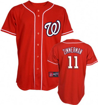 Cheap Ryan Zimmerman Jersey 2010 Red 11 Washington Nationals Cool Base Jersey For Sale
