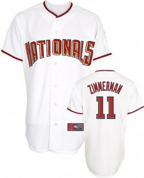 Washington Nationals 11 Ryan Zimmerman Home white Cool Base Jersey