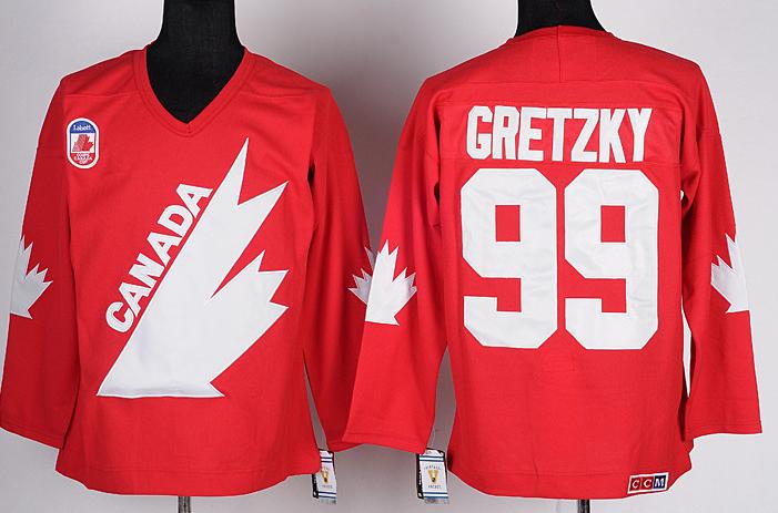 Cheap 1991 Canada Olympic #99 Gretzky Red Throwback NHL Jerseys For Sale