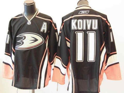 Anaheim Ducks 11 Saku Koivu Black Third Hockey Jersey Anaheim Ducks 11 Saku Koivu Black Third Hockey Jersey