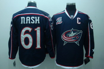 Blue Jackets 61 Nash Blue Jerseys
