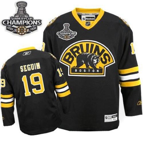 Boston Bruins 19 Tyler Seguin Black Third 2011 Stanley Cup Champions NHL Jersey