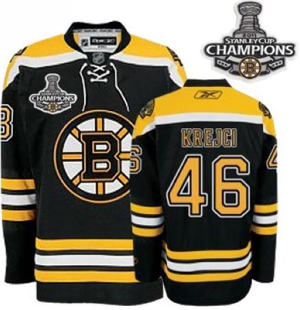 Boston Bruins 46 David Krejci Black 2011 Stanley Cup Champions NHL Jersey Boston Bruins 46 David Krejci Black 2011 Stanley Cup Champions NHL Jersey