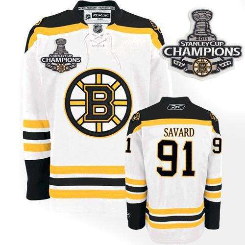 Cheap Boston Bruins 91 Marc Savard White 2011 Stanley Cup Champions NHL Jersey For Sale