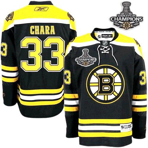 Cheap Boston Bruins 33 Zdeno Chara Black 2011 Stanley Cup Champions NHL Jersey For Sale