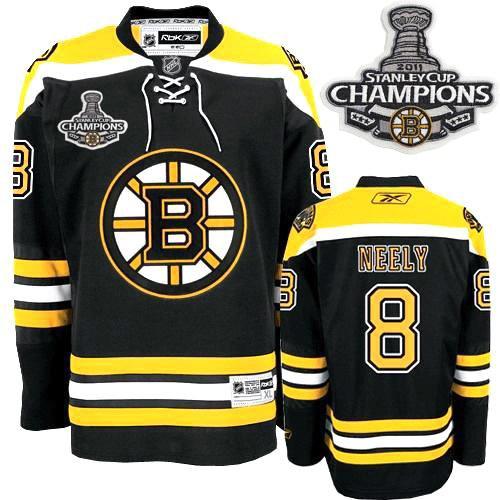 Boston Bruins 8 Cam Neely Black 2011 Stanley Cup Champions NHL Jersey