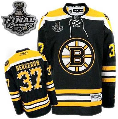 Boston Bruins 37 Patrice Bergeron 2011 Stanley Cup black Jersey