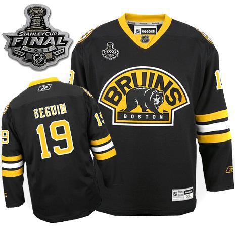 Boston Bruins 19 Tyler Seguin 2011 Stanley Cup 3rd black Jersey