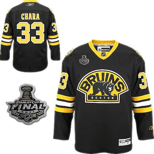 Cheap Boston Bruins 33 Zdeno Chara 2011 Stanley Cup 3rd black Jersey For Sale