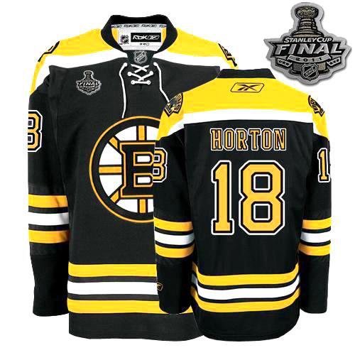 Cheap Boston Bruins 18 Nathan Horton 2011 Stanley Cup black Jersey For Sale
